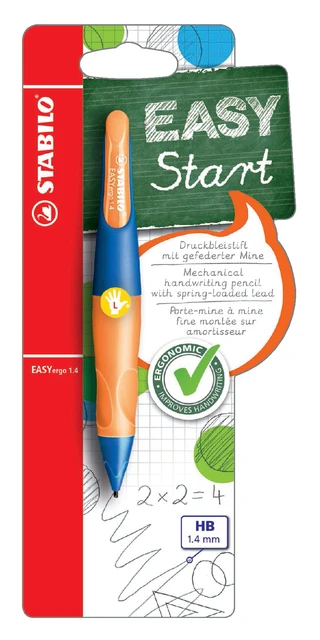 Vulpotlood STABILO Easyergo HB 1.4mm links ultramarine/neon or blister