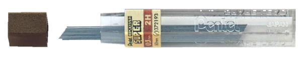 Potloodstiften Pentel 0.3mm 2H (koker)