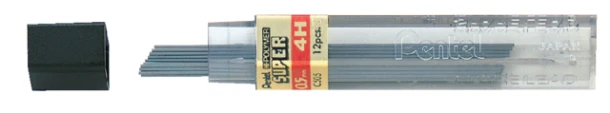 Potloodstiften Pentel 0.5mm 4H; koker 12 stuks