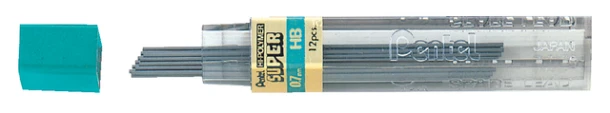 Potloodstiften Pentel 0.7mm HB (koker) 12 stuks