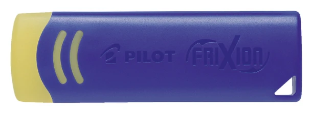 Gum Pilot friXion geel met blauwe houder