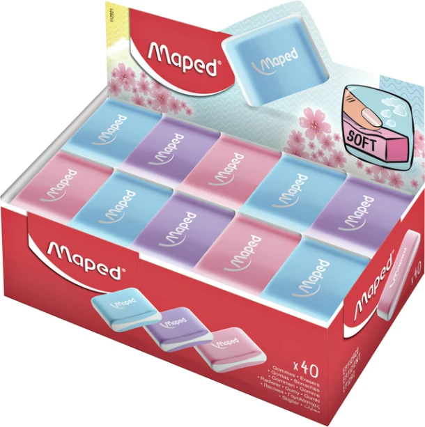 Gum Maped Essentials Soft pastel display a 40 stuk