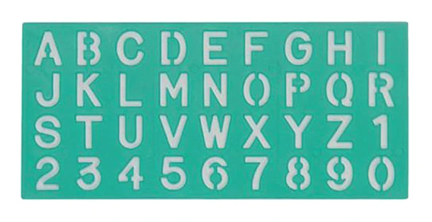 Lettersjabloon Linex 30mm hoofdletters/letters/cij
