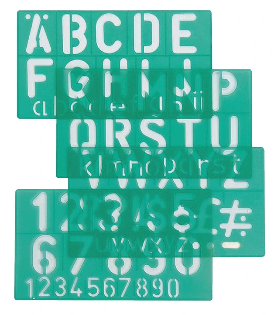 Lettersjabloon Linex 50mm hoofdletters/letters/cij