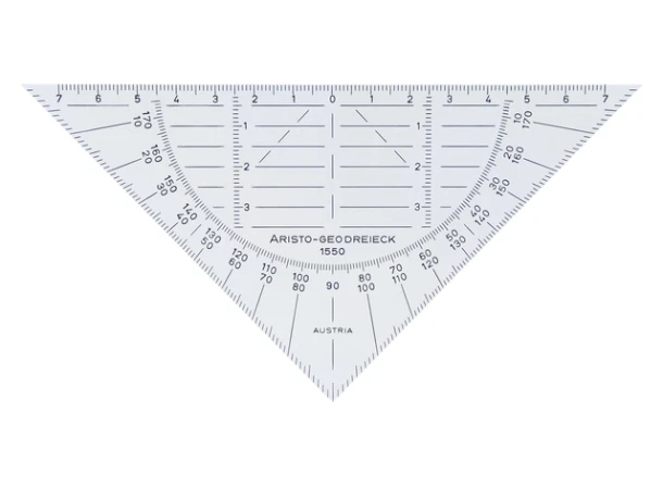 Geodriehoek Aristo 14 cm flexibel onbreekbaar