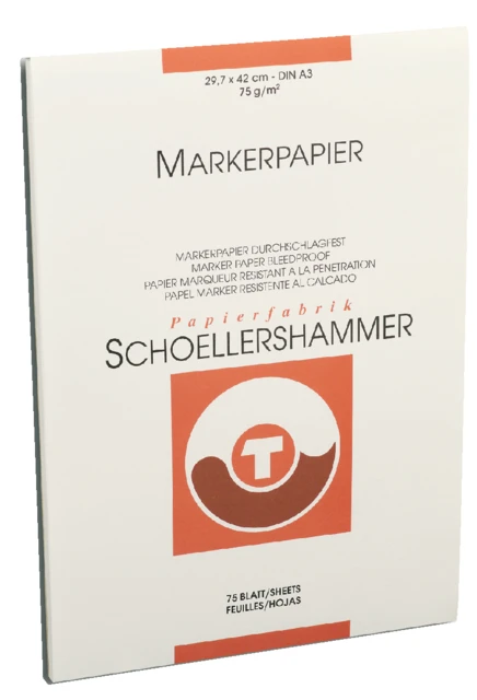 Markerblok Schoellershammer A3 75gr wit