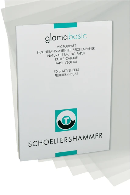 Tekenpapier transparant A3 80/85grs; blok 50vel
