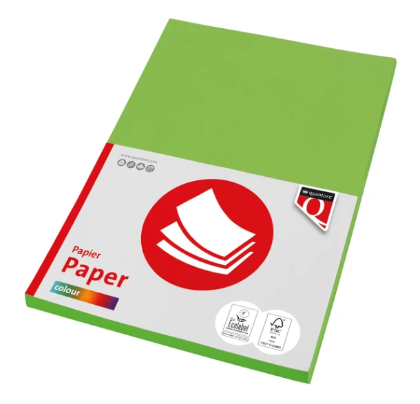 Kopieerpapier Quantore Colour A4 120gr helgroen 10