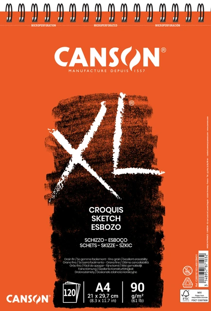 Album Croquis XL spiraal 90g 21x29,7 120 vel