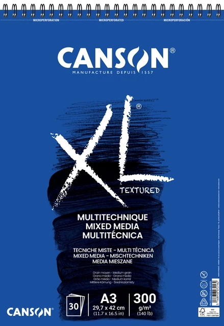 Aquarelblok Canson XL mix-media 300g A3 30 vel