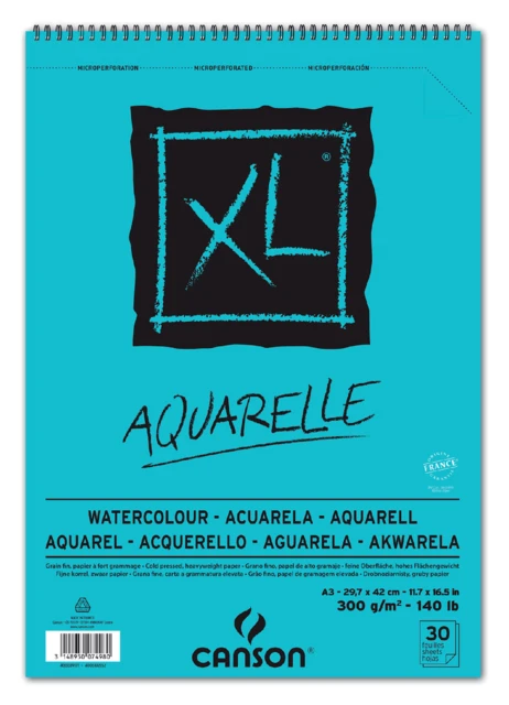 Aquarelblok Canson XL A3 30vel 300gr spiraal