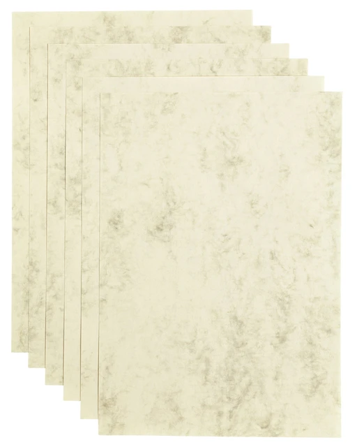 Kopieerpapier Papicolor A4 200gr 6 vel marble ivoor