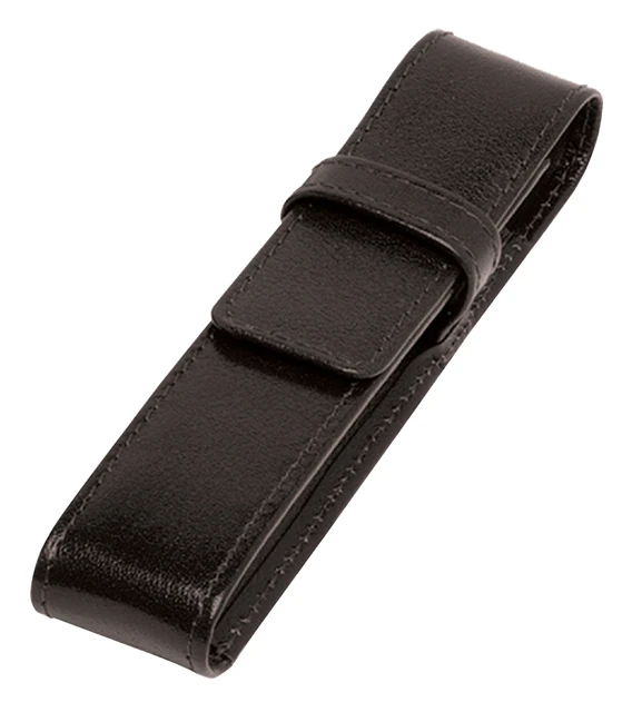 Pen-etui 1 delig buffelleder zwart