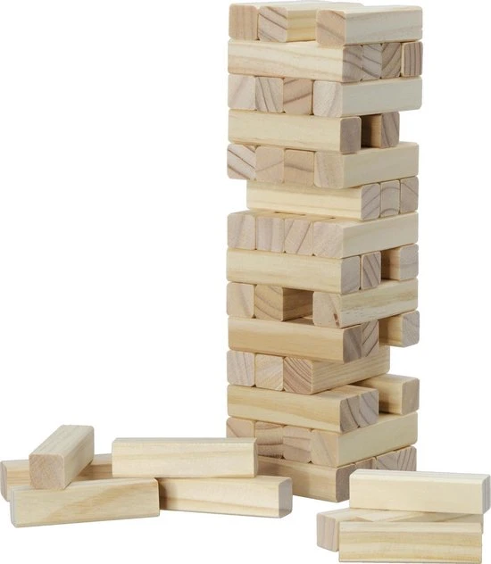 Blokkentorenspel Timber 56 blok.blank hout