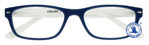 Leesbril X +1.00 Feeling Blauw-Wit