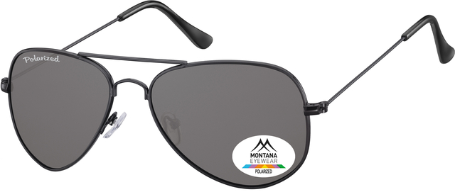Zonnebril Montana Smoke Polar Glas Metaal Zwart