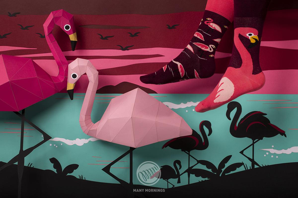 SOKKEN PINK FLAMINGO-39-42