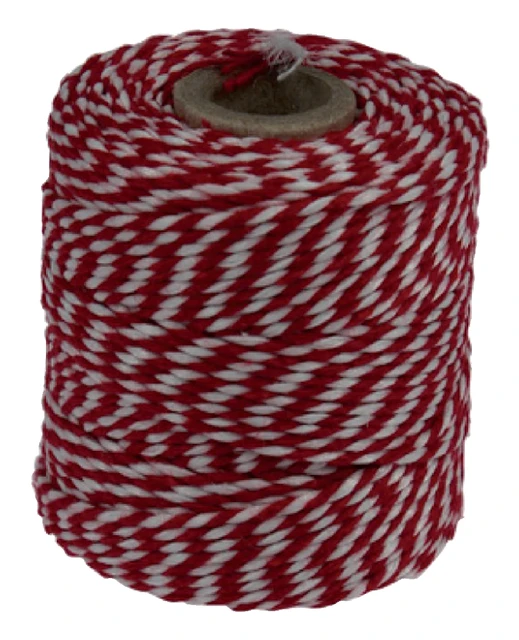 Touw Katoen 50gr 45mtr Rood/Wit