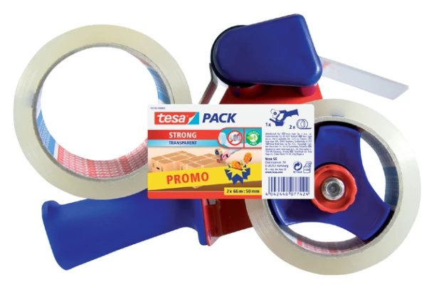 Handkartonsluiter Tesa met 2 rol 50mmx66mtr