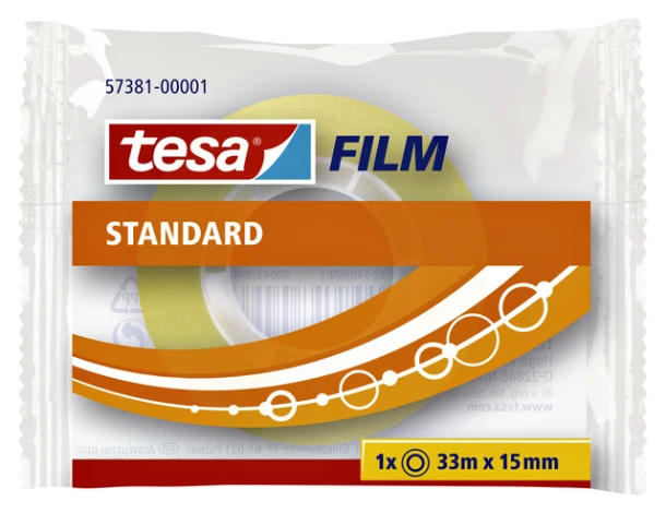 Tape Tesa Film Standaard, rol 33mx15mm