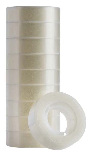 Plakband Quantore 15mmx33m transparant, ds 10 rol