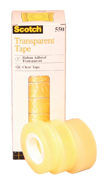 Tape 3M Scotch 550 extra helder; 12mmx33mtr