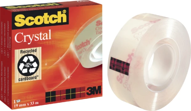 Plakband Scotch 600 19mmx33m Crystal Clear