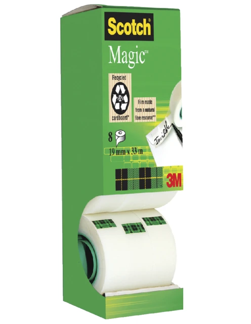 Plakband 3M Scotch Invi 810 19mmx33m Magic ds 8 st