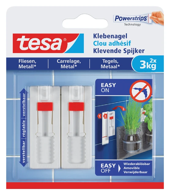 Klevende Spijker Tesa voor Tegels en Metaal Verstelbaar 3Kg
