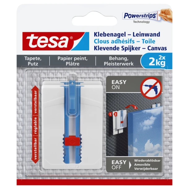 Klevende Spijker Tesa Canvas Behang 2kg