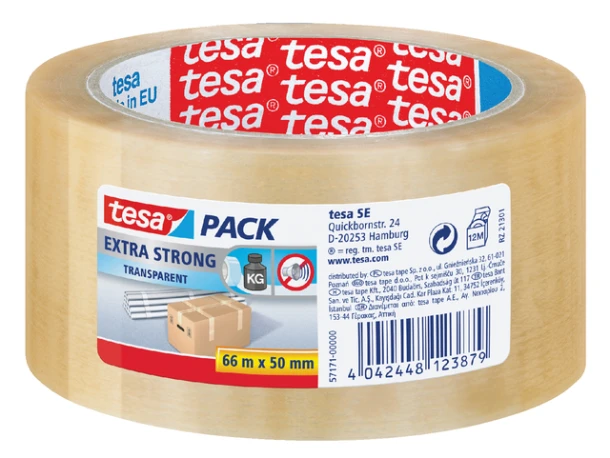 Verpakkingstape Tesa (57171) 50mmx66m transparant