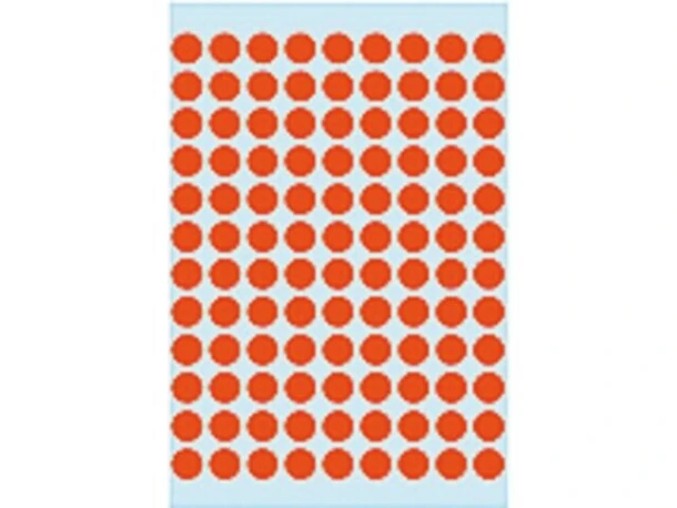 Etiket HERMA 1842 rond 8mm rood 540stuks