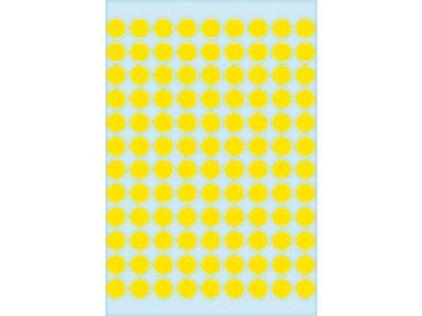 Etiket HERMA 1841 rond 8mm geel 540stuks
