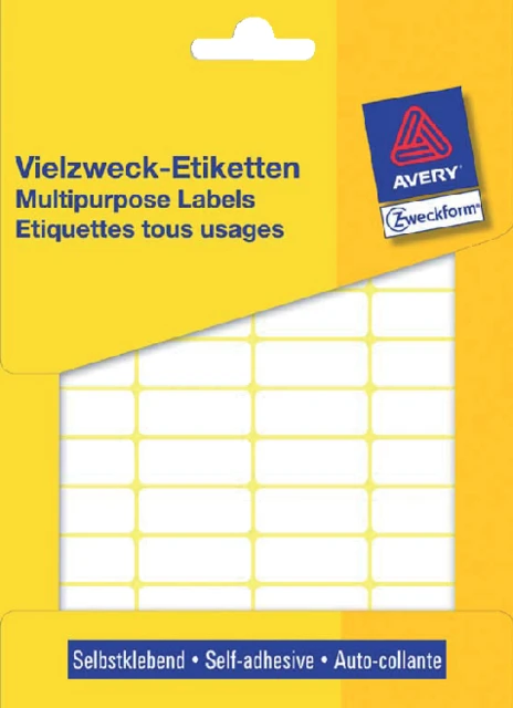 Etiket Avery Zweckform 3319 29x18mm wit 960stuks