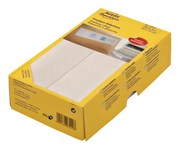 Frankeeretiket Avery 3440 163x43mm 500 stuks