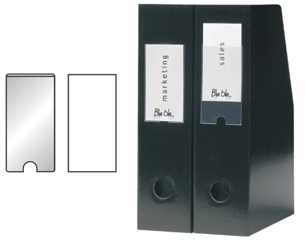 Etikethouder Djois 55x150mm zelfklevend transparant 6 stuks