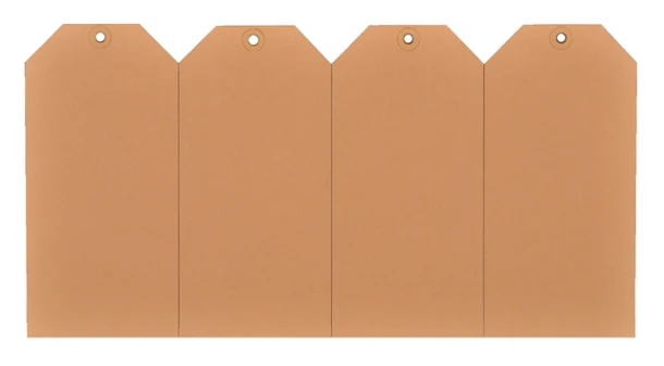 Label karton nr7 200gr 65x130mm chamois 1000stuks