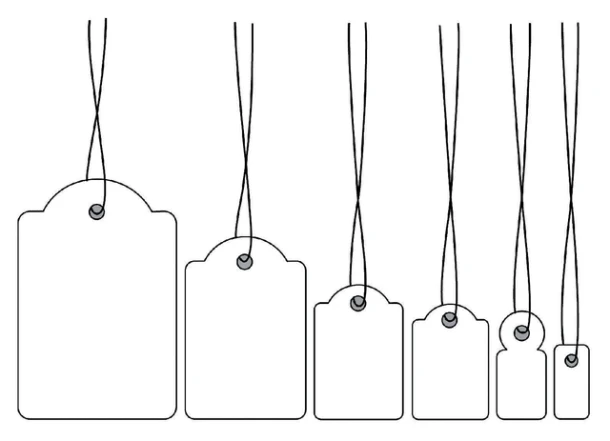 Hangetiketten Apli 15x24mm 388 wit ds 1000st