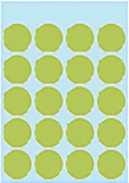 Etiket HERMA 1878 rond 19mm fluor groen 100stuks