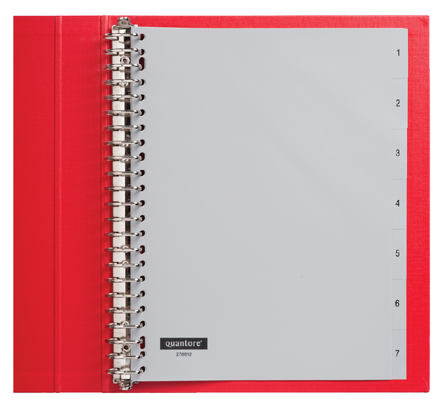 Tabbladen Quantore 23R 7-dlg grijs PP 1 t/m 7