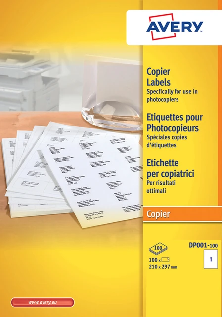 Etiket Avery DP001-100 210x297 kopieren 100 stuks