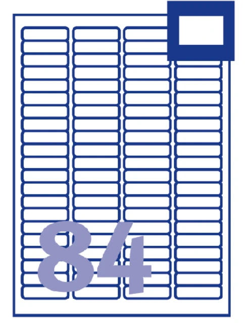 Laserprintetiket Avery 46x11.1mm; pk 25v L7656-25