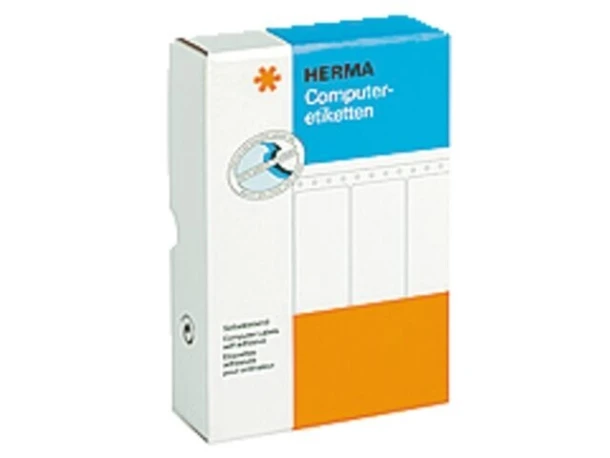 Etiket HERMA 8220 88.9x35.7mm 2-baans wit 8000stuks