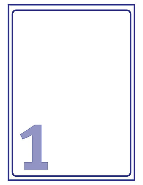 Etiket Avery J8167-10 199.6x289.1mm wit 10 stuks