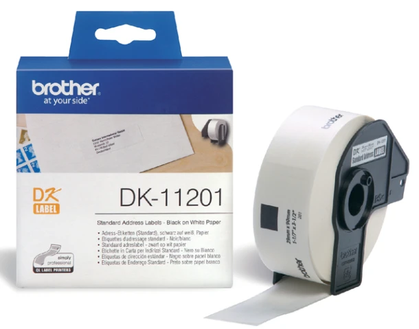 Labels tbv Brother QL 29x90mm rol a 400 DK-11201