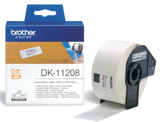 Labels Brother QL 38x90mm rol a 400 DK-11208