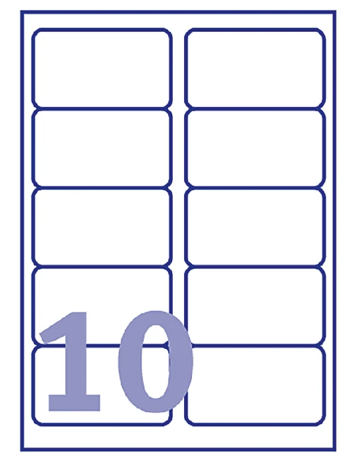 Etiket Avery J8173-10 99.1x57mm wit 100 stuks