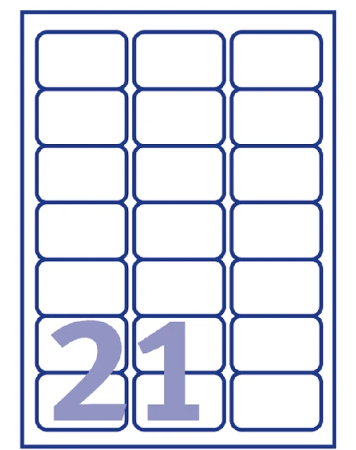 Etiket Avery L7560-25 63.5x38.1mm transparant 525s