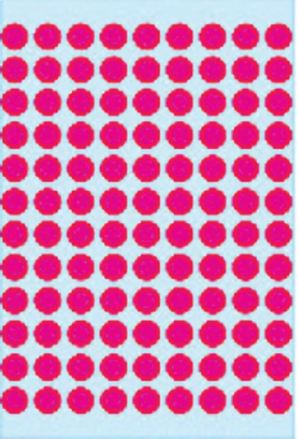 Etiket HERMA 1836 rond 8mm roze 540stuks