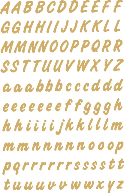 Etiket HERMA 4152 8mm letters A-Z goud op transp